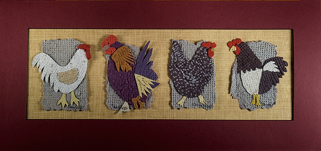 Four Roosters